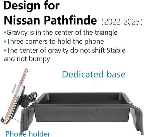 Car Phone Holder Center Console Organizer Tray for Nissan Pathfinder 2022 2023 2024 2025 [Not for 2026]Auto Interior Accessories Best Cell Phones Mount Mobile CellPhone Stand Dashboard Screen Storage in Kuwait