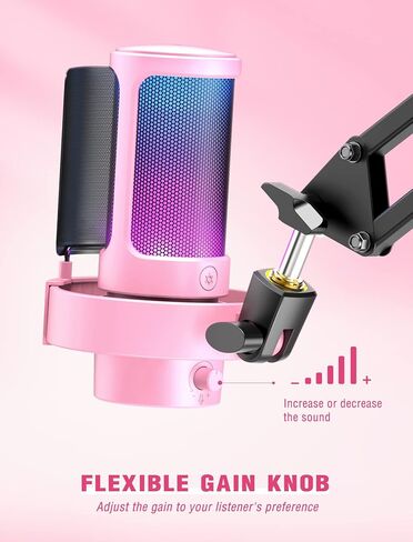 مجموعة ميكروفون كمبيوتر للألعاب من FIFINE مع ذراع بوم، ومجموعة ميكروفون USB مع مقبض كسب، وتحكم RGB، وحامل ذراع ميكروفون معدني للبث، Podcast-A8P+CS1P in Kuwait