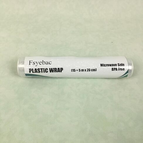 غلاف بلاستيكي Fsyebac - آمن للاستخدام في الميكروويف مقاس 20 مترًا × 20 سم، وخالي من مادة BPA، ويلبي احتياجات تخزين وتغليف الطعام اليومية in Saudi Arabia