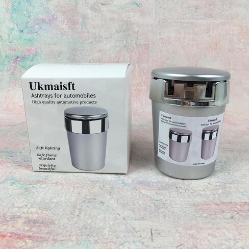Ukmaisft منافض السجائر للسيارات - منفضة سجائر السيارات المحمولة، مستقرة ومقاومة للانسكاب in Saudi Arabia