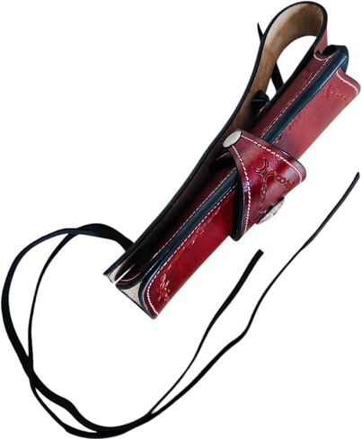 Western Gun Holster – Fast Draw – Handmade Full Grain Leather – Right Hand – Fits 4" to 6.5" Barrel Revolvers – Cowboy Style – Compatible with .22, .38/357, .44/.45 Caliber in Saudi Arabia