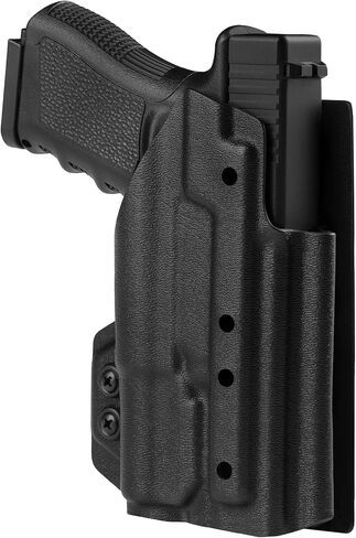 945 Industries Kydex Holster for Glock 19/19x/45/44/17/32 (Gen 3-5) مع Streamlight TLR-7/TLR-7HLX لوحة مرفقة خفيفة/خطاف وحلقة لإخفاء حقائب الحمل/يمكن استخدامه بكلتا اليدين in Kuwait