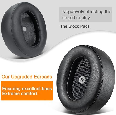 SOULWIT Replacement Earpads for Audeze Maxwell Headphones, Ear Pads Cushions with Soft Protein Leather, High-Density Noise Cancelling Foam - Black in Saudi Arabia