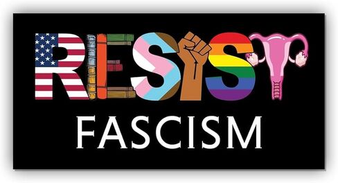 Resist Facism Waterproof Sticker 3 inch in Kuwait