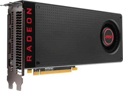 بطاقة رسومات MSI Gaming Radeon RX 580 8G GDRR5 256-bit HDCP تدعم DirectX 12 VR Ready بطاقة رسومات Crossfire بمروحة واحدة (RX 580 8G) (متجددة) in Kuwait