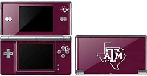 ملصق Skinit المخصص للألعاب متوافق مع DS Lite - تصميم مخطط تفصيلي مرخص رسميًا من College Texas A&M in Kuwait