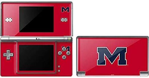 ملصق Skinit المخصص للألعاب متوافق مع DS Lite - تصميم أحمر بشعار College Ole Miss مرخص رسميًا in Kuwait