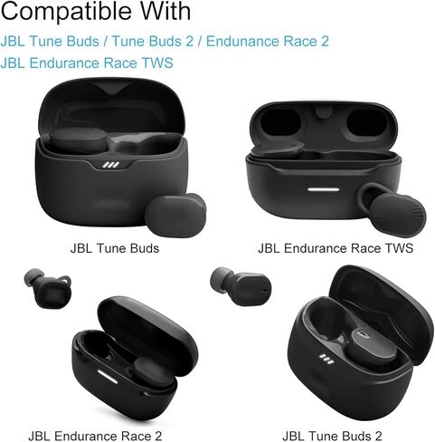 أطراف أذن إسفنجية بديلة من Klowcok لسماعات الأذن JBL Tune Buds/Tune Buds 2، أطراف إسفنجية الذاكرة متوافقة مع سماعات الأذن JBL Endurance Race 2 / Endurance Race TWS، 3 أزواج (S/M/L) أسود in Kuwait