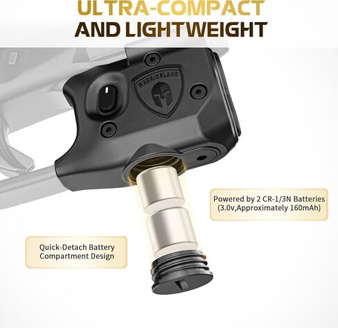 WARRIORLAND Pistol Light Laser مع الحافظة، مصمم حصريًا لـ Glock 43X MOS / 48 MOS، غير مناسب بدون قضبان 43/43X/48، ضوء تكتيكي مدمج 150 لومن مع ضوء LED أبيض ليزر أحمر وحافظة IWB in Kuwait