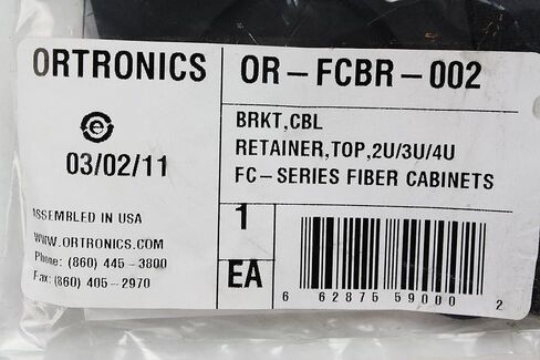 Ortronics OR-FCBR-002 طقم دعامة تثبيت كابل التثبيت العلوي لإدارة الكابلات، تمرير سيمور in Kuwait
