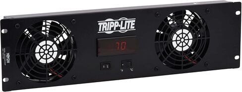 Tripp Lite 3U Digital Temperature Sensor with 2 12VDC High-Performance Fans, Blanking Panel, LCD (SRFAN3UDCTEMP) in Kuwait