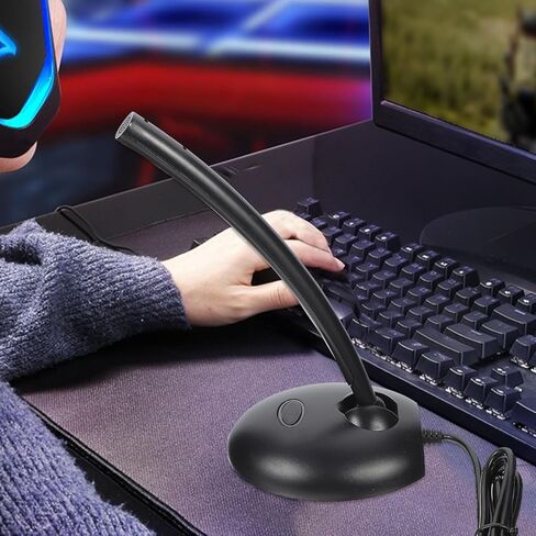 ميكروفون VANZACK USB لسطح المكتب مع قاعدة للكمبيوتر، ميكروفون مؤتمرات منخفض الضوضاء للبث المباشر للألعاب والدردشة الصوتية، سهل التوصيل والتشغيل، تصميم مدمج وخفيف الوزن in Kuwait