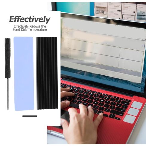 مجموعة تبريد M.2 SSD مع وسادات حرارية لأجهزة الكمبيوتر المحمول والكمبيوتر الشخصي، مجموعة مشتت حراري من الألومنيوم السلبي 8 قطع باللون الأسود، حل تبريد أجهزة الكمبيوتر in Saudi Arabia