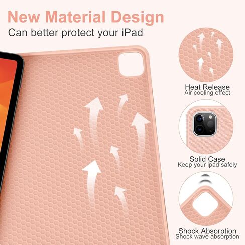 Keyboard Case for iPad Air 13 inch(M3 2025/M2 2024) & iPro 12.9 Case with Keyboard- 7 Colors Backlit, Detachable Folio Keyboard Cover for iPad Pro 12.9 (6th, 5th, 4th, 3rd gen) (Champagne) in Saudi Arabia