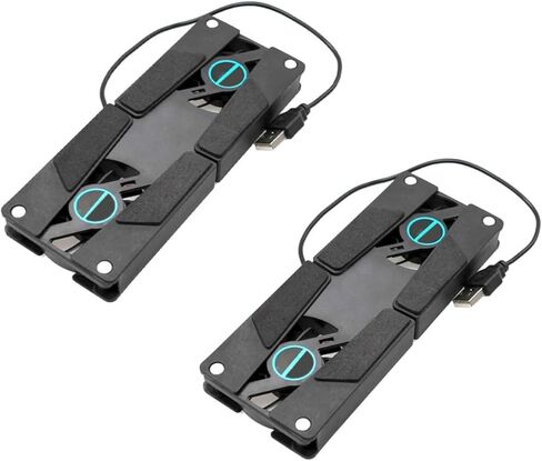STOBOK 2Pcs USB Laptop Cooling Pad with Dual Fans Ventilated Support for All Laptops Slip Design for Travel and Business Use Efficient Heat Dissipation in Saudi Arabia