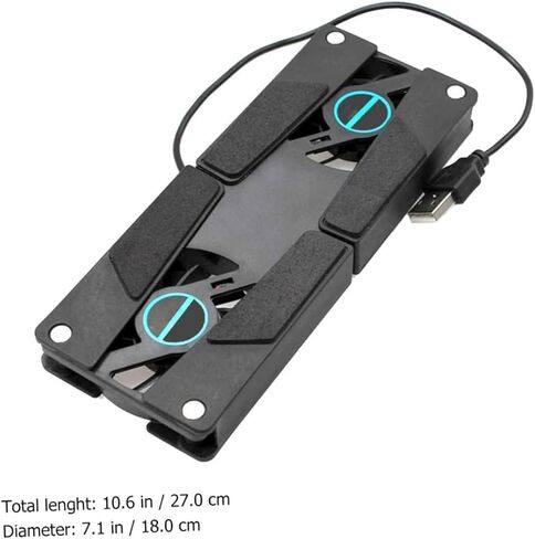 STOBOK 2Pcs USB Laptop Cooling Pad with Dual Fans Ventilated Support for All Laptops Slip Design for Travel and Business Use Efficient Heat Dissipation in Saudi Arabia