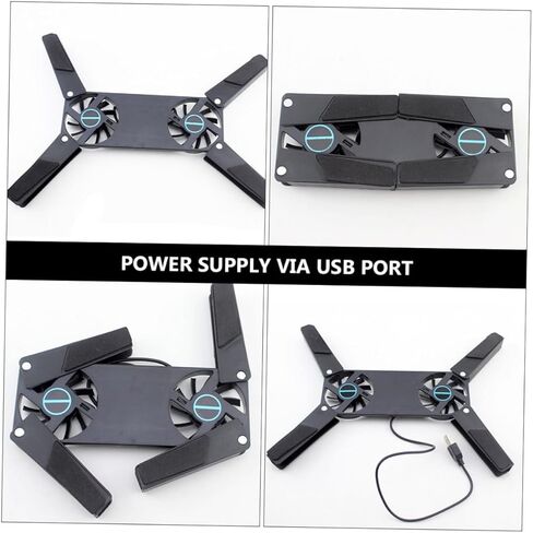 حامل تبريد للكمبيوتر المحمول USB قطعتين من Housoutil مع تصميم منزلق، وسادة تبريد محمولة للكمبيوتر المحمول للمسافرين والطلاب والمسافرين لأجهزة الكمبيوتر المحمولة in Kuwait