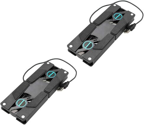 NUOBESTY 2Pcs Cooling Pad for Laptop Stand with Dual Fans Non Slip Design USB Powered for Gaming Consoles and Laptops Up to Space Saving and Easy to Store in Saudi Arabia
