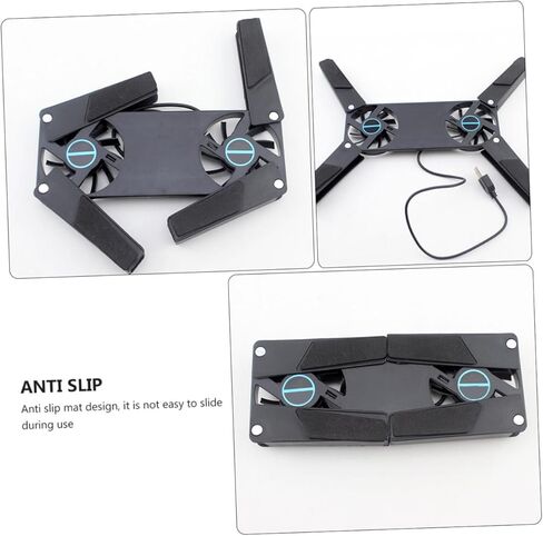 NUOBESTY 2Pcs Cooling Pad for Laptop Stand with Dual Fans Non Slip Design USB Powered for Gaming Consoles and Laptops Up to Space Saving and Easy to Store in Saudi Arabia