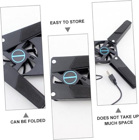 NUOBESTY 2Pcs Cooling Pad for Laptop Stand with Dual Fans Non Slip Design USB Powered for Gaming Consoles and Laptops Up to Space Saving and Easy to Store in Saudi Arabia