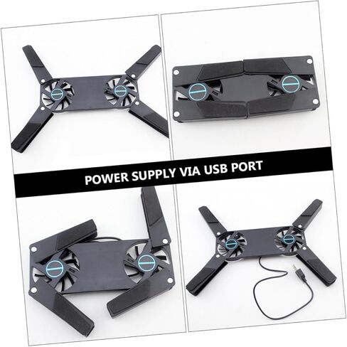 NUOBESTY 2Pcs Cooling Pad for Laptop Stand with Dual Fans Non Slip Design USB Powered for Gaming Consoles and Laptops Up to Space Saving and Easy to Store in Saudi Arabia
