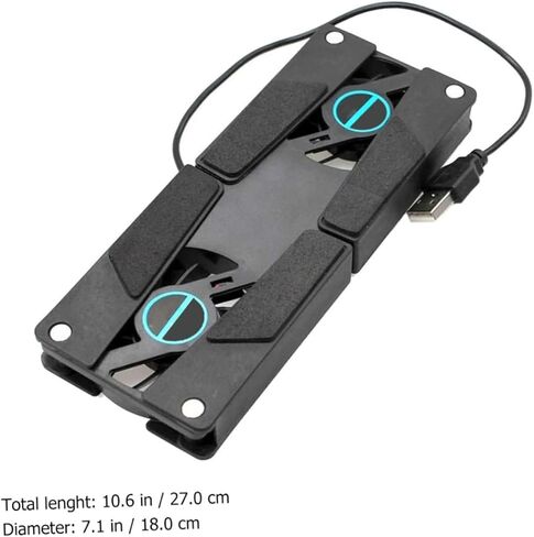 TEHAUX 2Pcs USB Laptop Cooling Pad with Dual Fans Slip Support Base Quiet Operation Portable Folding Design for All Laptop for Use in Saudi Arabia