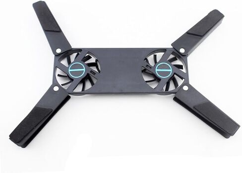 TEHAUX 2Pcs USB Laptop Cooling Pad with Dual Fans Slip Support Base Quiet Operation Portable Folding Design for All Laptop for Use in Saudi Arabia