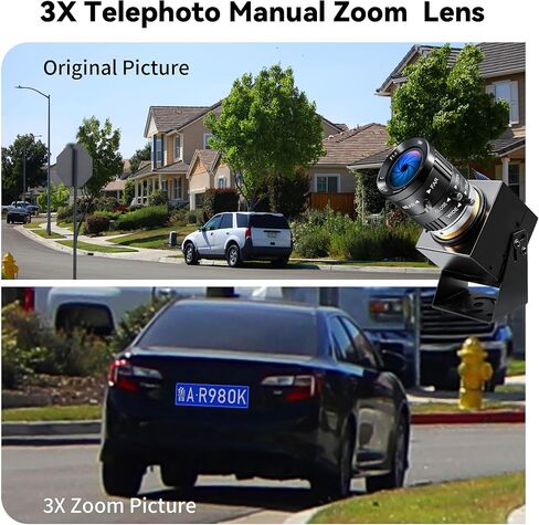 Starvis Ultra Low Light USB Camera 0.0001Lux 1080P H.264 3X 3.6-10mm Manual Zoom Close up Lens, HDR Full Color Night Vision Security Industrial Webcam Plugfor Windows Linux Mac Jetson Nano in Saudi Arabia