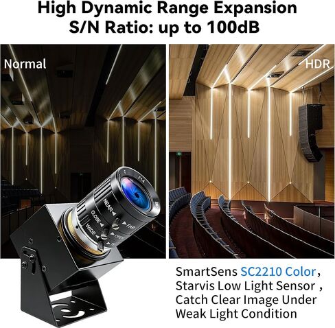 Starvis Ultra Low Light USB Camera 0.0001Lux 1080P H.264 3X 3.6-10mm Manual Zoom Close up Lens, HDR Full Color Night Vision Security Industrial Webcam Plugfor Windows Linux Mac Jetson Nano in Saudi Arabia