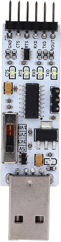 ASHATA USB TTL Module Serial Converter Adapter Module, Serial Adapter, Support 5V 3.3V 2.5V 1.8V TTL Levels, for RX TX CTS RTS DTR in Saudi Arabia