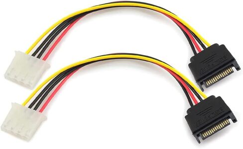 4Pin to 15pin SATA Power Socket Cable For VCR IP Camera Hard Disk Power 18CM in Saudi Arabia