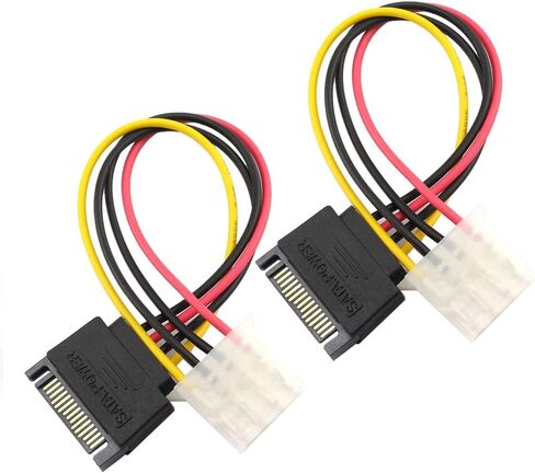 4Pin to 15pin SATA Power Socket Cable For VCR IP Camera Hard Disk Power 18CM in Saudi Arabia