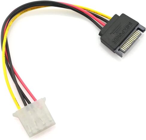 4Pin to 15pin SATA Power Socket Cable For VCR IP Camera Hard Disk Power 18CM in Saudi Arabia