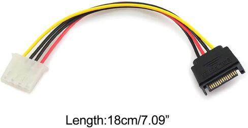 4Pin to 15pin SATA Power Socket Cable For VCR IP Camera Hard Disk Power 18CM in Saudi Arabia