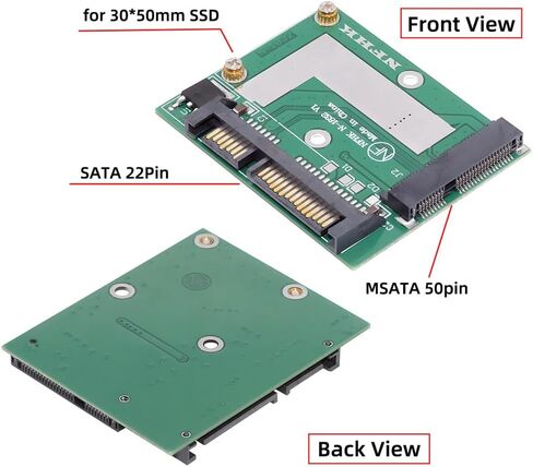 NFHK Low Profile 50Pin mSATA 3050 SSD 5x3cm to 2.5" SATA 3.0 22Pin Disk Adapter 6Gbps PCBA in Saudi Arabia