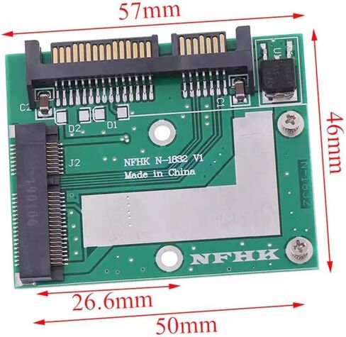 NFHK Low Profile 50Pin mSATA 3050 SSD 5x3cm to 2.5" SATA 3.0 22Pin Disk Adapter 6Gbps PCBA in Saudi Arabia