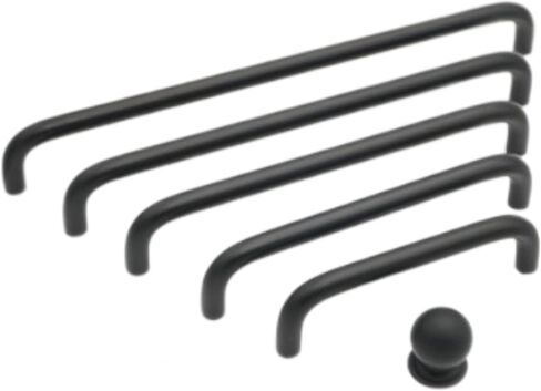 Cabinet Drawer Handle Modern Minimalist Wardrobe Door Handle 304 Stainless Steel Black Cabinet Single Hole Drawer Small Handle Drawer Handle(SS304 Brushed 224mm) in Saudi Arabia