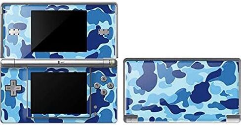 ملصق Skinit المخصص للألعاب متوافق مع DS Lite - سكينيت مرخص رسميًا ومصمم في الأصل بتصميم Light Blue Street Camo in Kuwait