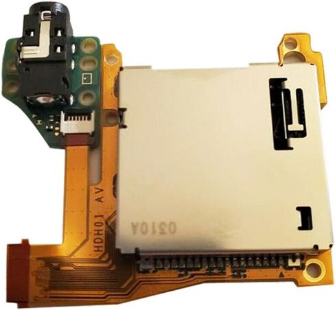 GinTai Game Card Reader Slot w/Headphone Audio Jack Replacement for Nintendo Switch LITE HDH-001 Game Cartridge Socket Board (Game Card Reader w/Audio Board) in Saudi Arabia