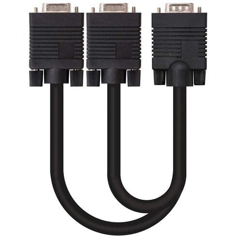 Levitantes Splitter Cable svga hdb15 to Duplicate Output Signal, Cable M-2XHDB15 H Black 45 CM in Saudi Arabia