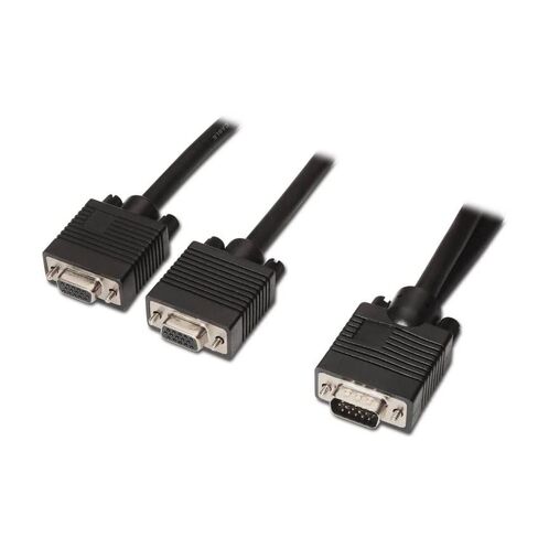 Levitantes Splitter Cable svga hdb15 to Duplicate Output Signal, Cable M-2XHDB15 H Black 45 CM in Saudi Arabia