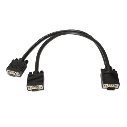 Levitantes Splitter Cable svga hdb15 to Duplicate Output Signal, Cable M-2XHDB15 H Black 45 CM in Saudi Arabia