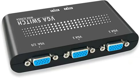 حافظة صندوق تبديل مشاركة شاشة VGA SVGA متينة بمنفذين لشاشة عرض LCD PC in Saudi Arabia