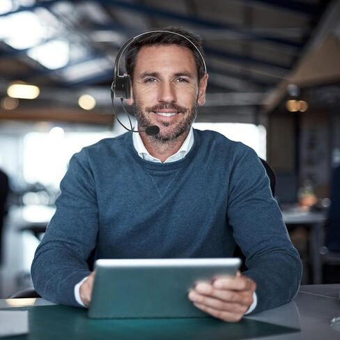 سماعة رأس USB مزودة بميكروفون وأذن واحدة لمركز الاتصال بالكمبيوتر لأجهزة الكمبيوتر وملحقات الصوت السلكية باللون الأسود in Saudi Arabia