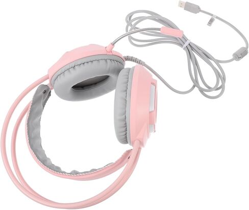 Wired Pink Ax120 Gaming Headset PC Stereo Head-Mounted Headphones Closed-Back Design for Home and Computer Use in Saudi Arabia