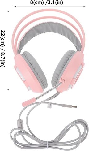 Wired Pink Ax120 Gaming Headset PC Stereo Head-Mounted Headphones Closed-Back Design for Home and Computer Use in Saudi Arabia