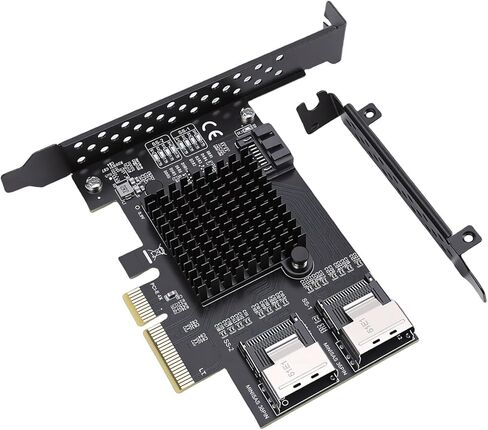 بطاقة Jectse PCIe إلى بطاقة ATA التسلسلية، بطاقة توسيع 9 منافذ بسرعة 6 جيجابت في الثانية مع 2 SFF8087 MiniSAS إلى 8 منافذ، للكمبيوتر المكتبي NAS 10 11 in Kuwait