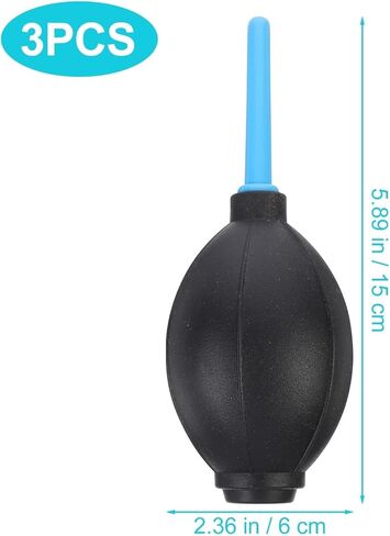 3pcs Air Blower Dust for Camera Lens Sensor and Filters, Portable Mini Compressed Air Pump for DSLR Photography and Electronics Cleaning in Kuwait