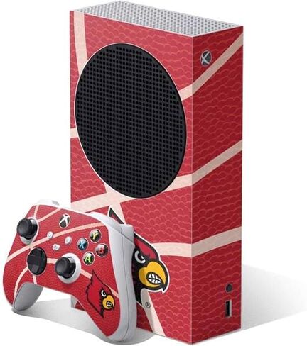 ملصق Skinit المخصص للألعاب متوافق مع حزمة Xbox Series S - تصميم مخطط مرخص رسميًا من جامعة Louisville Cardinals in Saudi Arabia