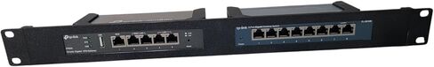 Network Rack Mount, 19 inch 1U, for TP-Link ER605 V2 VPN Router and TP-Link TL-SG108PE 8-Port Gigabit Easy Smart Switch 158MM (Black) in Saudi Arabia